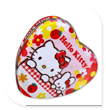 凱蒂貓心形糖果盒|新款糖果包裝鐵盒子